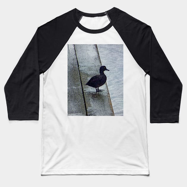 Lovely Weather for Ducks Baseball T-Shirt by PictureNZ